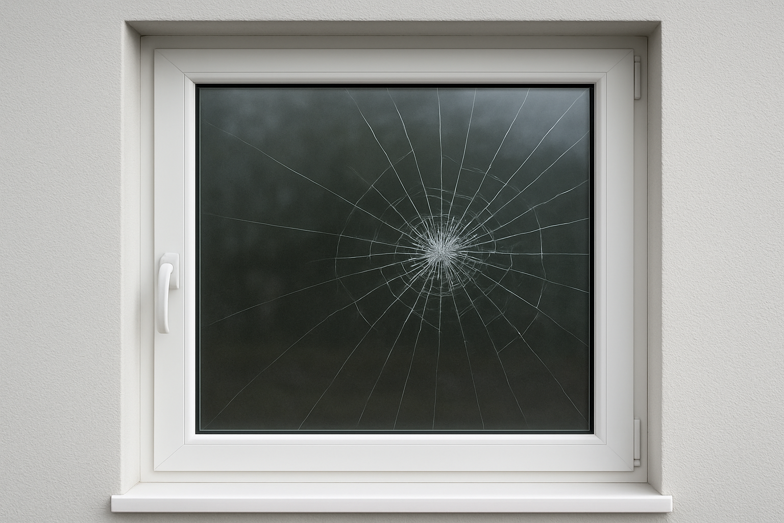 pęknięta szyba zespolona